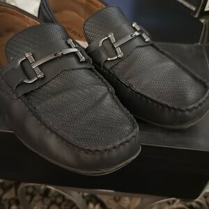 Alfani Black Leather Loafers Size 10